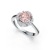 Sterling Silver Semi Mount Ring Setting Round 7X7mm Halo Syzjewelry