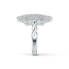 14K Gold Semi Mount Ring Setting Round RD 3x3mm Diamond Accent DHJ