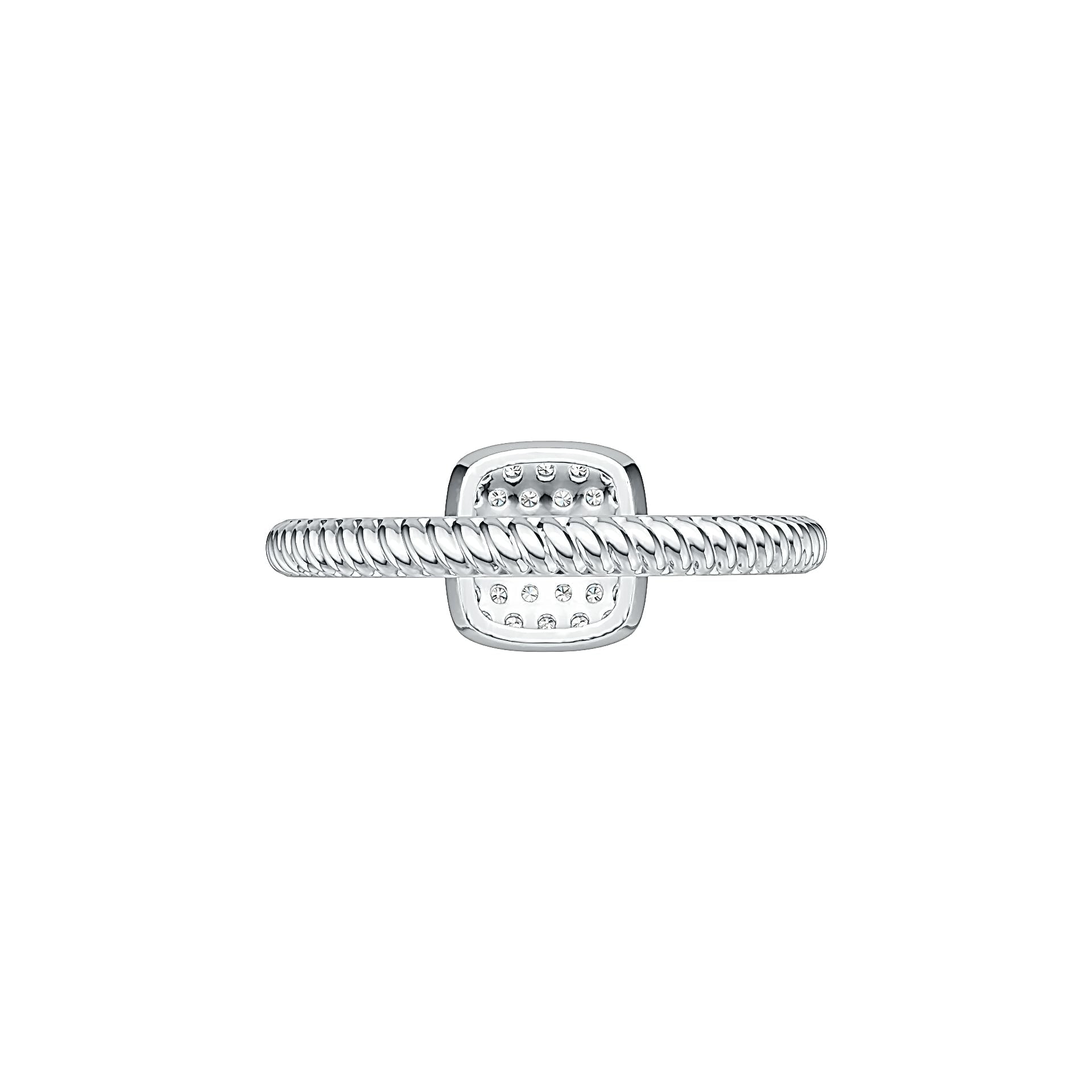 14K Gold Semi Mount Ring Setting Round RD 1.5mm Diamond Accent DHJ
