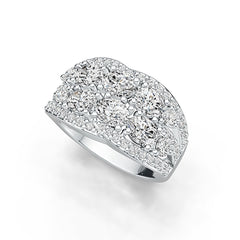 Sterling Silver Semi Mount Ring Setting Oval OV 5X4mm with White Topaz DHJ