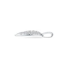 10K Gold Pendant with White Topaz or Moissanite Heart Theme Moissanite Accent DHJ