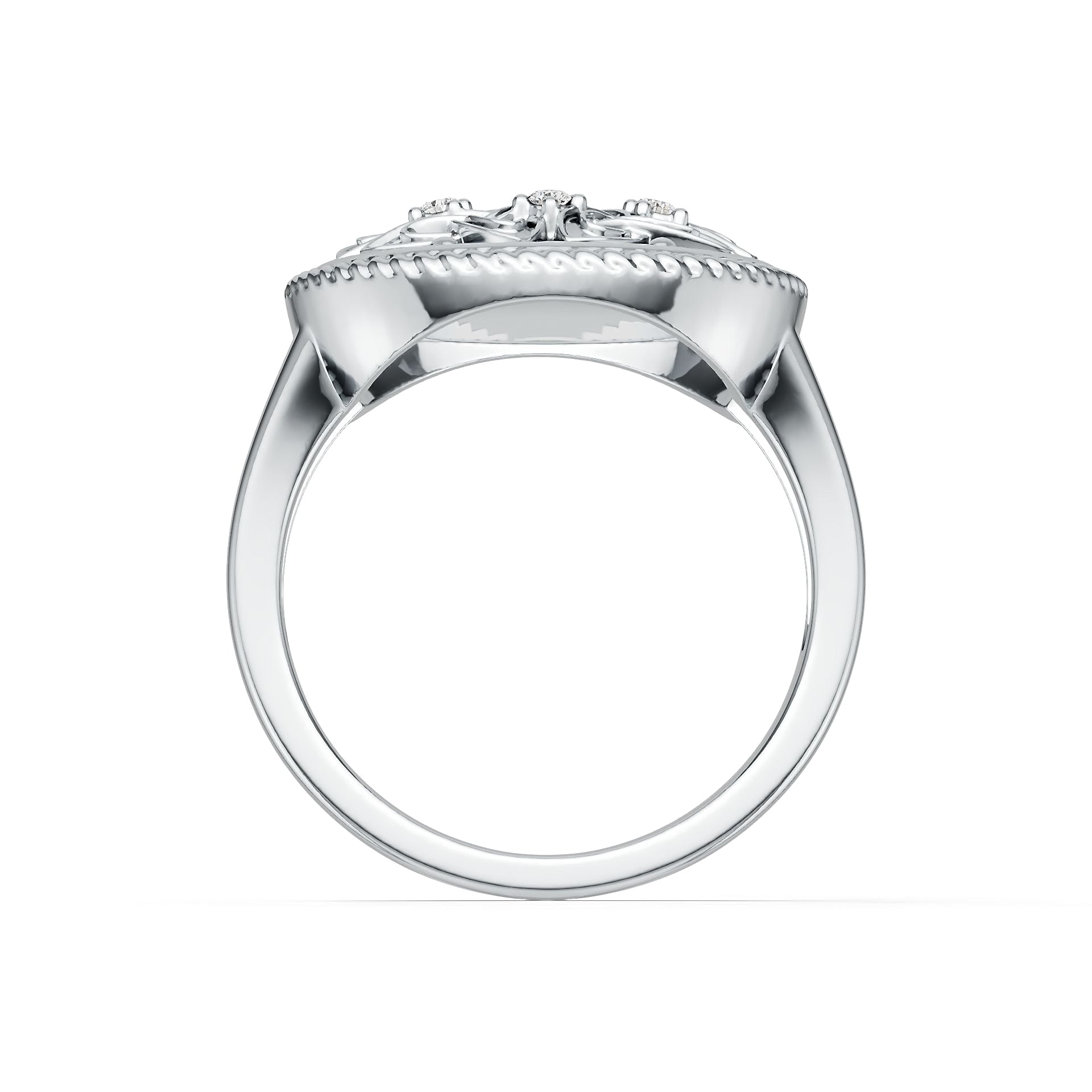10K Gold Semi Mount Ring Setting Round Ro Syz Jewelry