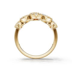 Platinum Semi Mount Ring Setting Round Ro 1x1mm Diamond Accent Syz Jewelry