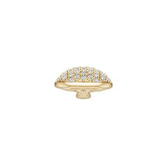 10K Gold Semi Mount Pendant Setting Round Ro 6x6mm Moissanite Accent Syz Jewelry