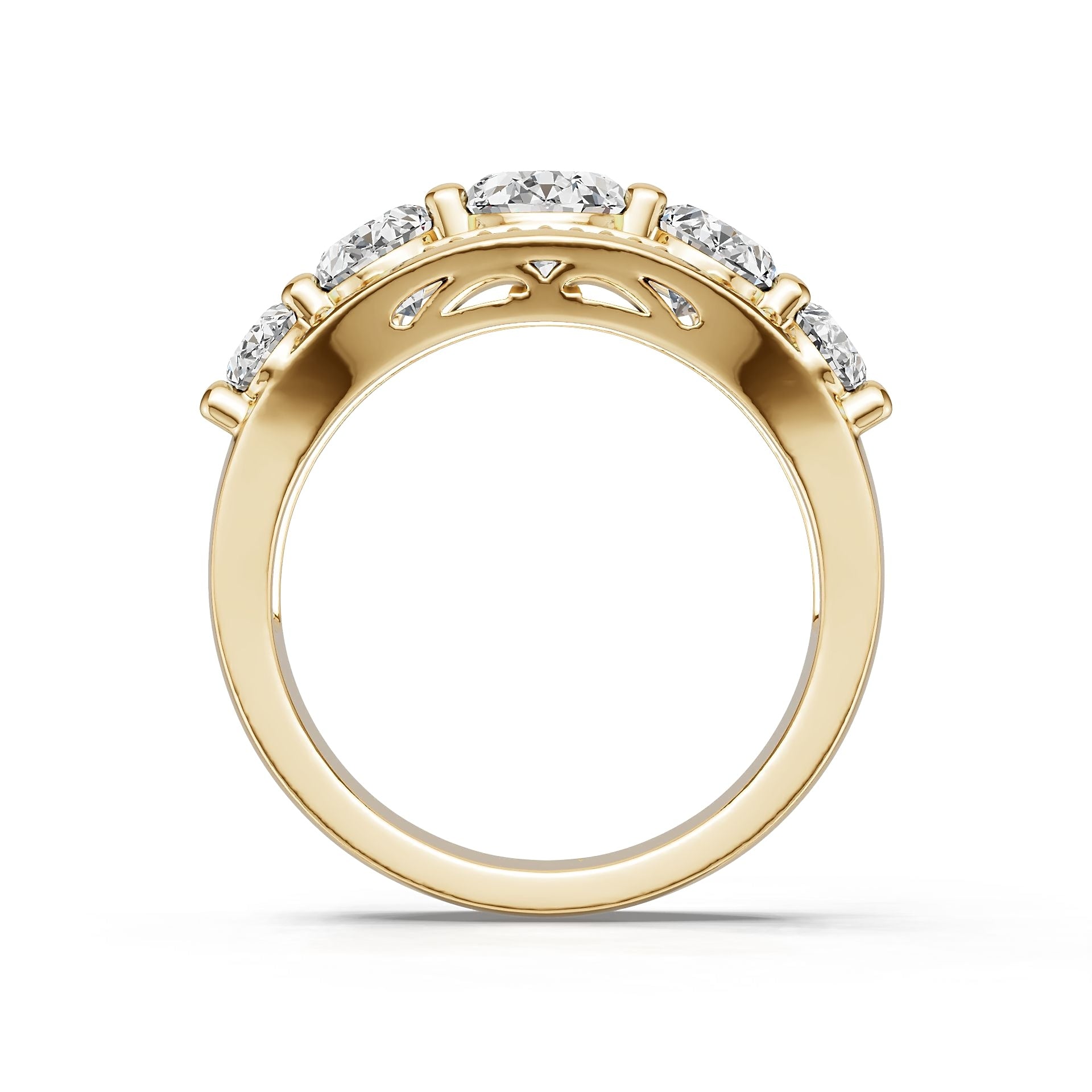 Sterling Silver Semi Mount Ring Setting Round Ro 5x6mm Diamond Accent DHJ