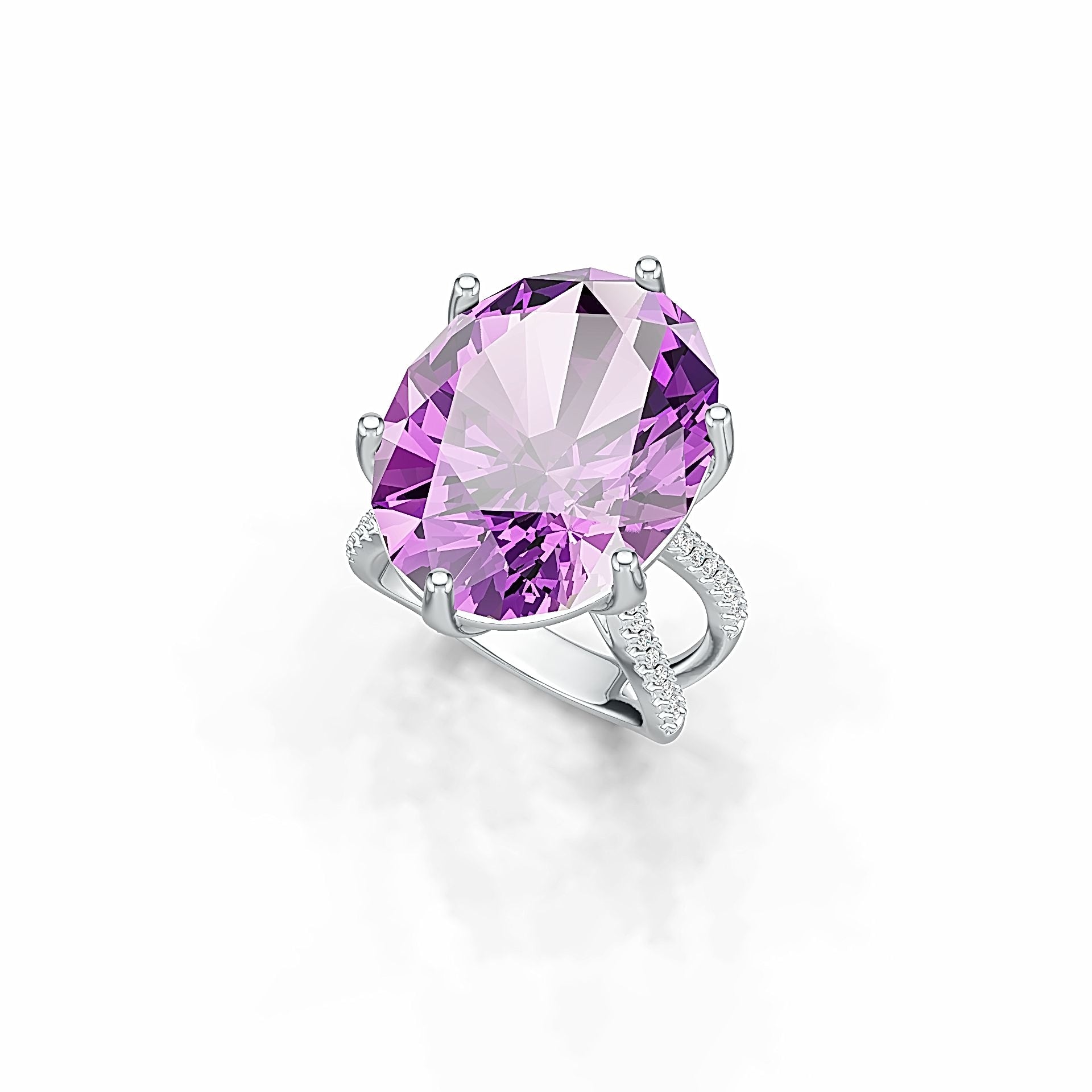 Sterling Silver Semi Mount Ring Setting Oval OV 24X18mm DHJ