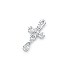 Sterling Silver Semi Mount Pendant Setting Heart HT 5X5mm Cross Theme - Syzjewelry
