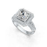 Sterling Silver Semi Mount Ring Setting Emerald OCT 8X8mm DHJ