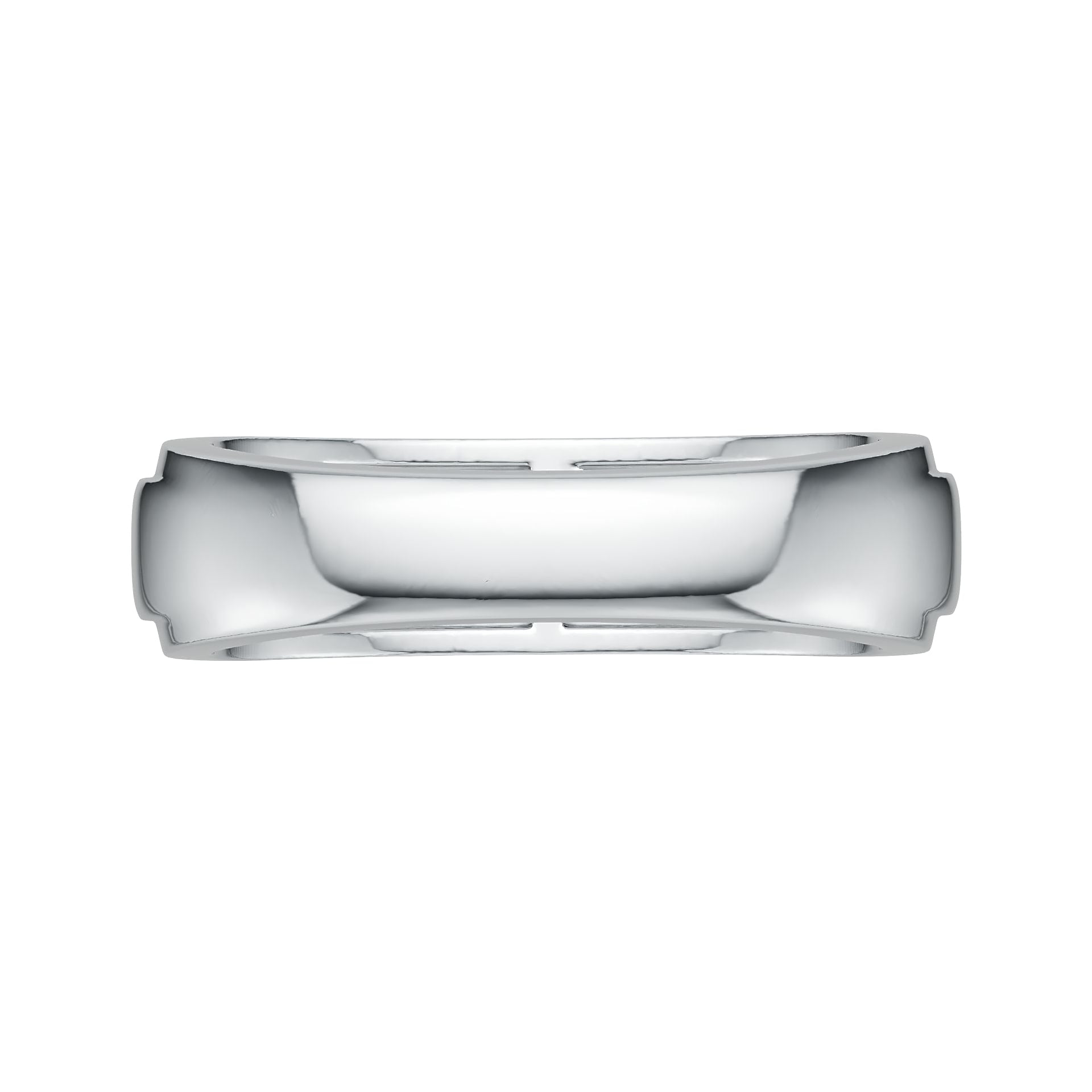 10K Gold Band Ring with or Moissanite Half-Eternity Band Channel Bezel Moissanite Accent DHJ