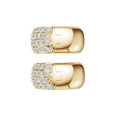 10K Gold Semi Mount Earrings Setting Round Ro 2x2mm Moissanite Accent Syz Jewelry