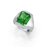 Sterling Silver Semi Mount Ring Setting Emerald OCT 14X12mm DHJ