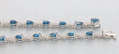 10K Gold Semi Mount Bracelet Setting Trillion TRI 5x5mm Moissanite Accent Syzjewelry