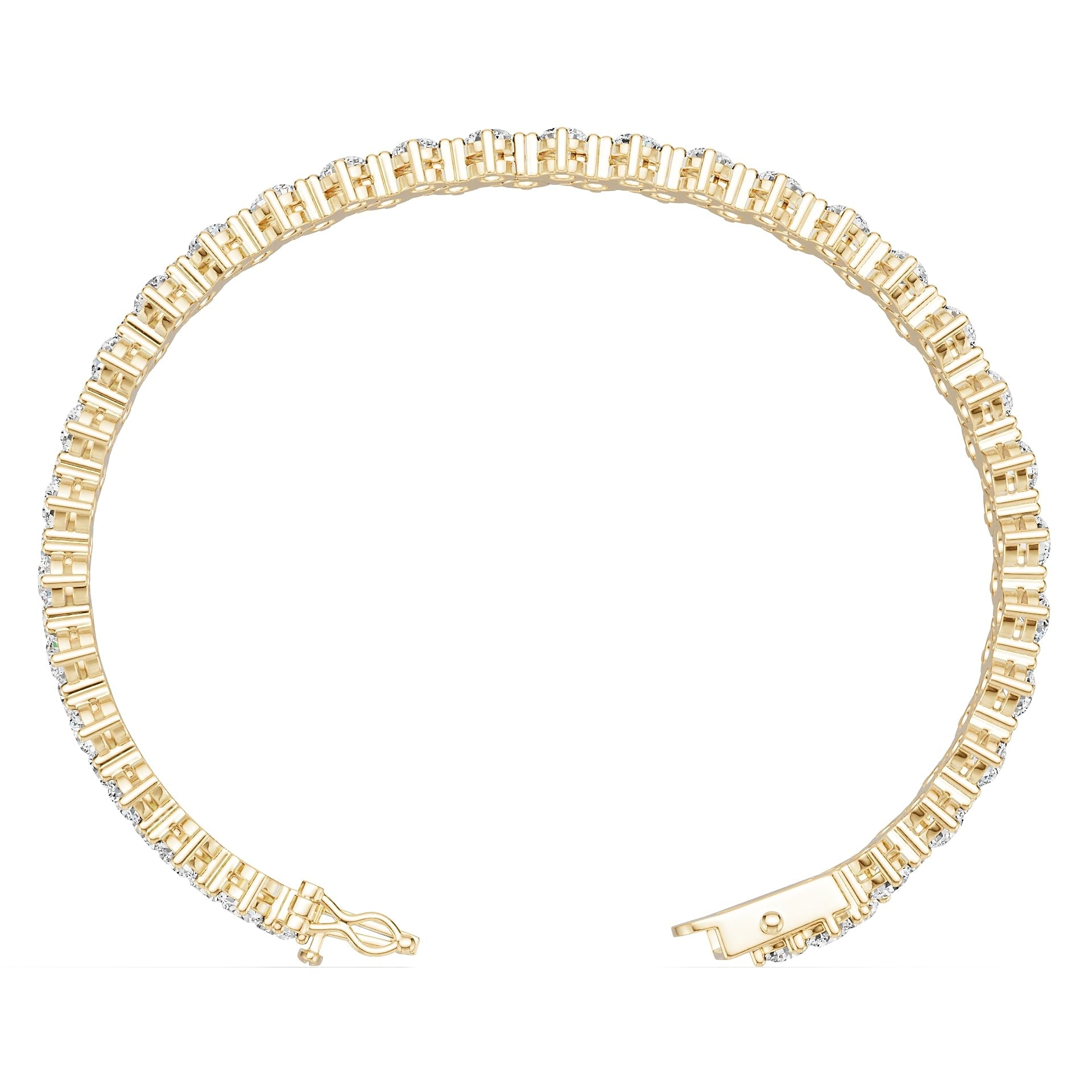 14K Gold Semi Mount Bracelet Setting Round Ro 4x4mm Diamond Accent Syz Jewelry