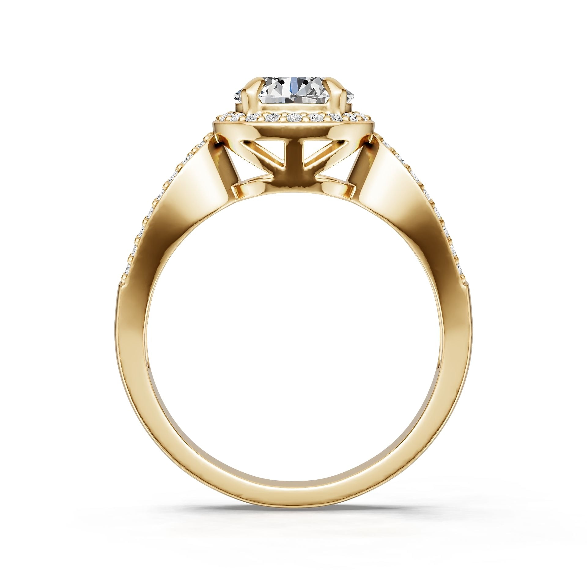 Platinum Semi Mount Ring Setting Round Ro 6x6mm Diamond Accent Syz Jewelry