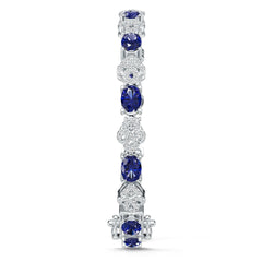 Platinum Semi Mount Bracelet Setting Oval OV 7x5mm Diamond Accent DHJ