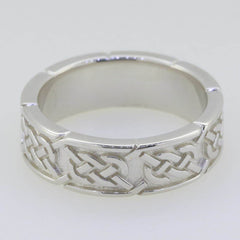 18K Gold 6 mm Band Celtic Knot Band Ring Syzjewelry