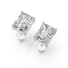 Sterling Silver Semi Mount Earrings Setting Emerald OCT 10X8mm DHJ