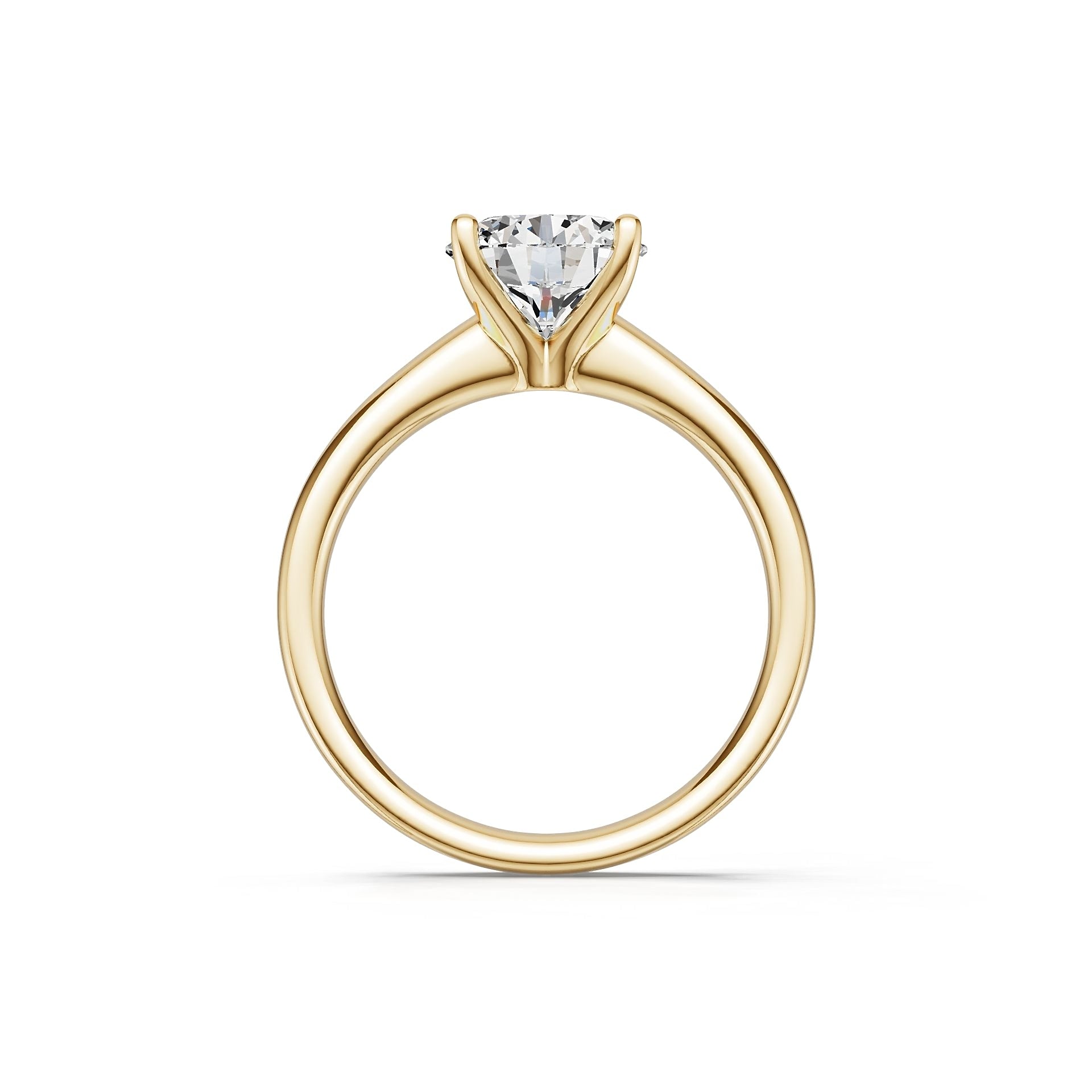 10K Gold Semi Mount Ring Setting Round Ro 8x8mm Moissanite Accent Syz Jewelry