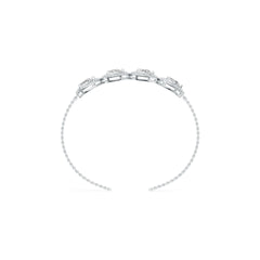 Platinum Semi Mount Bracelet Setting Pear PE 7X5mm with White Topaz Diamond Accent DHJ