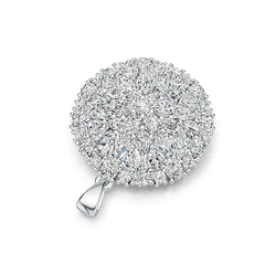 Sterling Silver Cluster Pendant with White Topaz or Moissanite DHJ