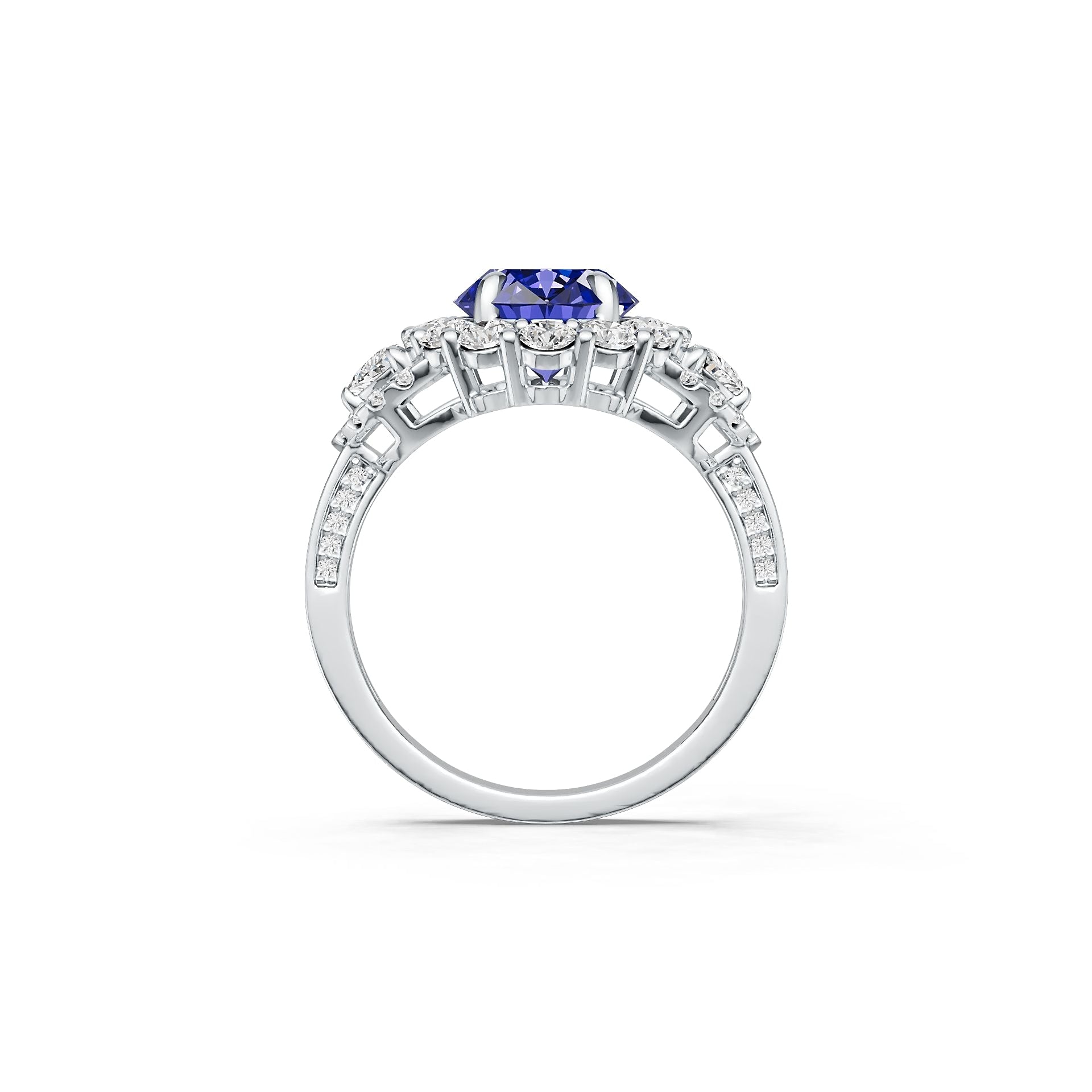 Platinum Semi Mount Ring Setting Oval Ov 12x8mm Syzjewelry