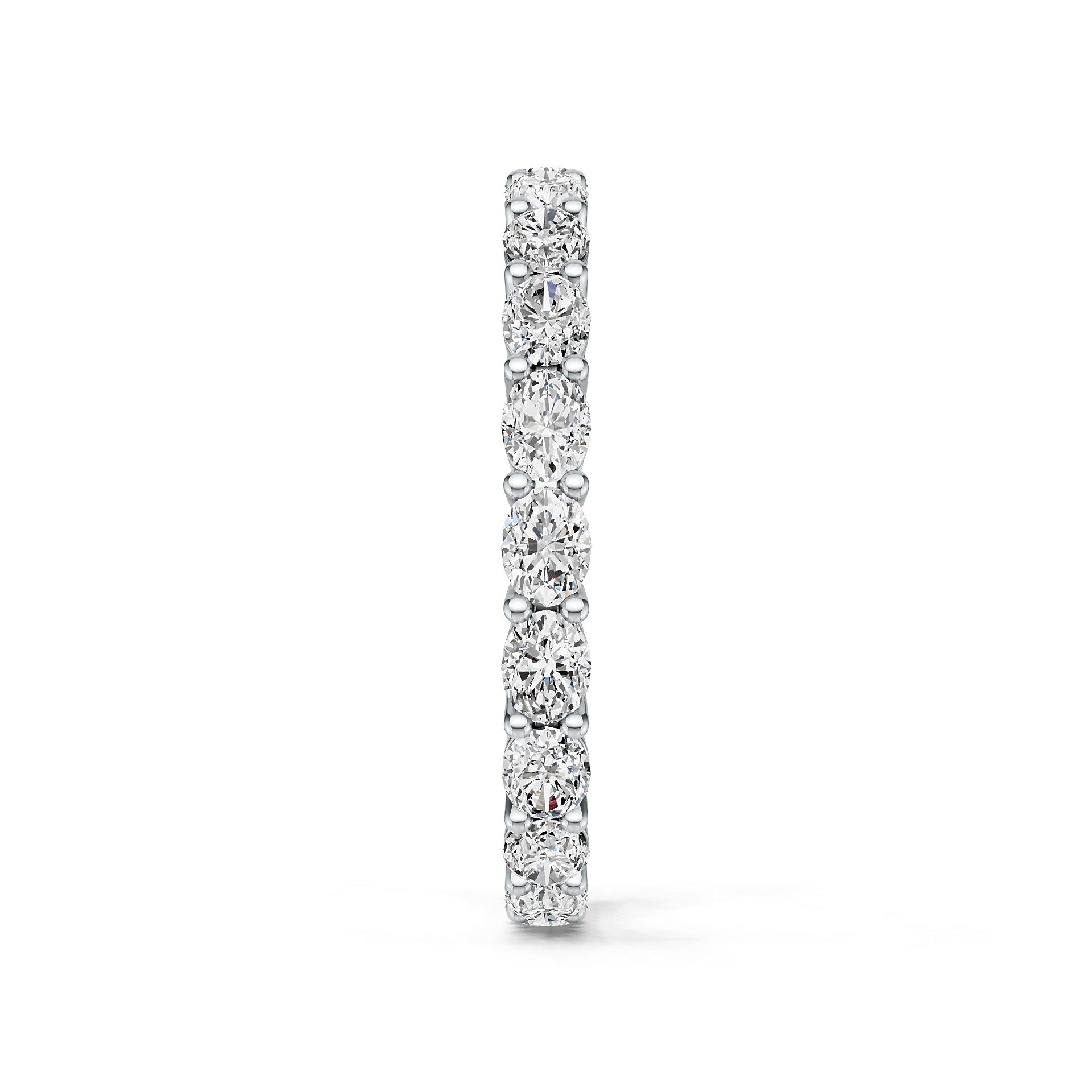 Platinum Semi Mount Ring Setting Oval OV 4X3mm Eternity Band Ring DHJ