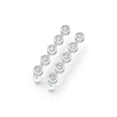 Sterling Silver Semi Mount Earrings Setting Round RD 5x5mm DHJ