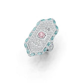 Sterling Silver Semi Mount Ring Setting Round RD 5x5mm PE 4x2mm DHJ