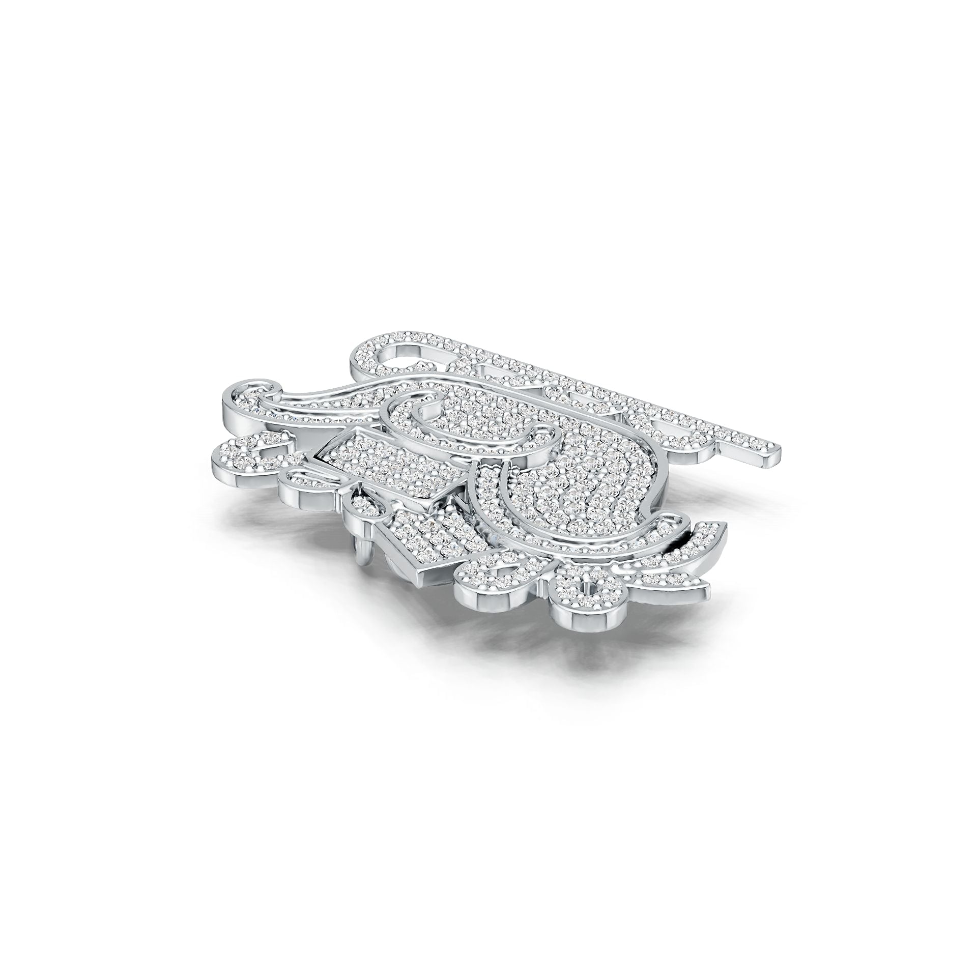 18K Gold Pendant with or Moissanite Christmas Sleigh Theme Diamond Accent DHJ