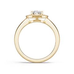 10K Gold Semi Mount Ring Setting Oval Ov 7x5mm Moissanite Accent Syz Jewelry