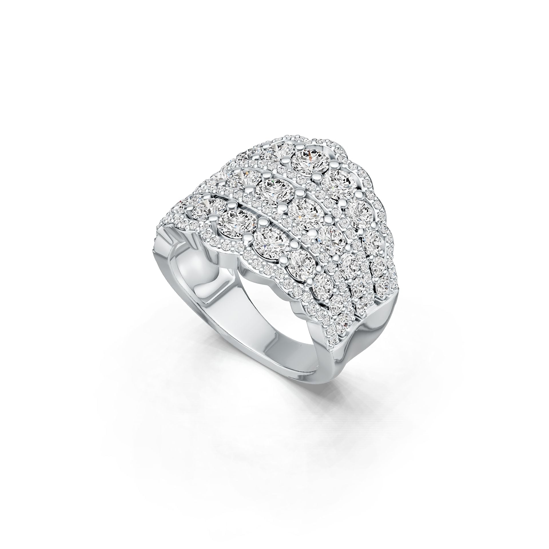Sterling Silver Semi Mount Ring Setting Round RD 3.75mm DHJ