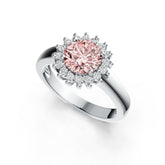 Sterling Silver Semi Mount Ring Setting Round RD 7X7mm Halo Syzjewelry
