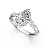 Sterling Silver Semi Mount Ring Setting Pear PE 9.5X6mm Syzjewelry