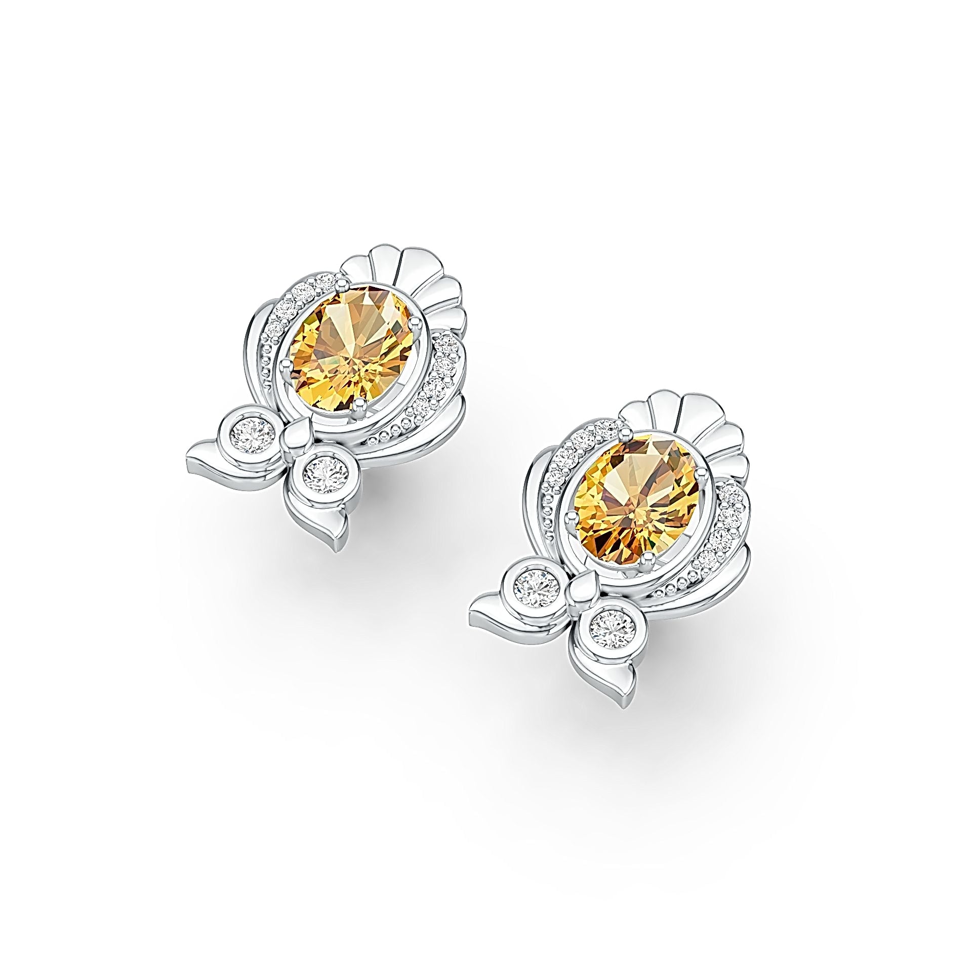 Sterling Silver Semi Mount Earrings Setting Oval OV 8X6mm DHJ