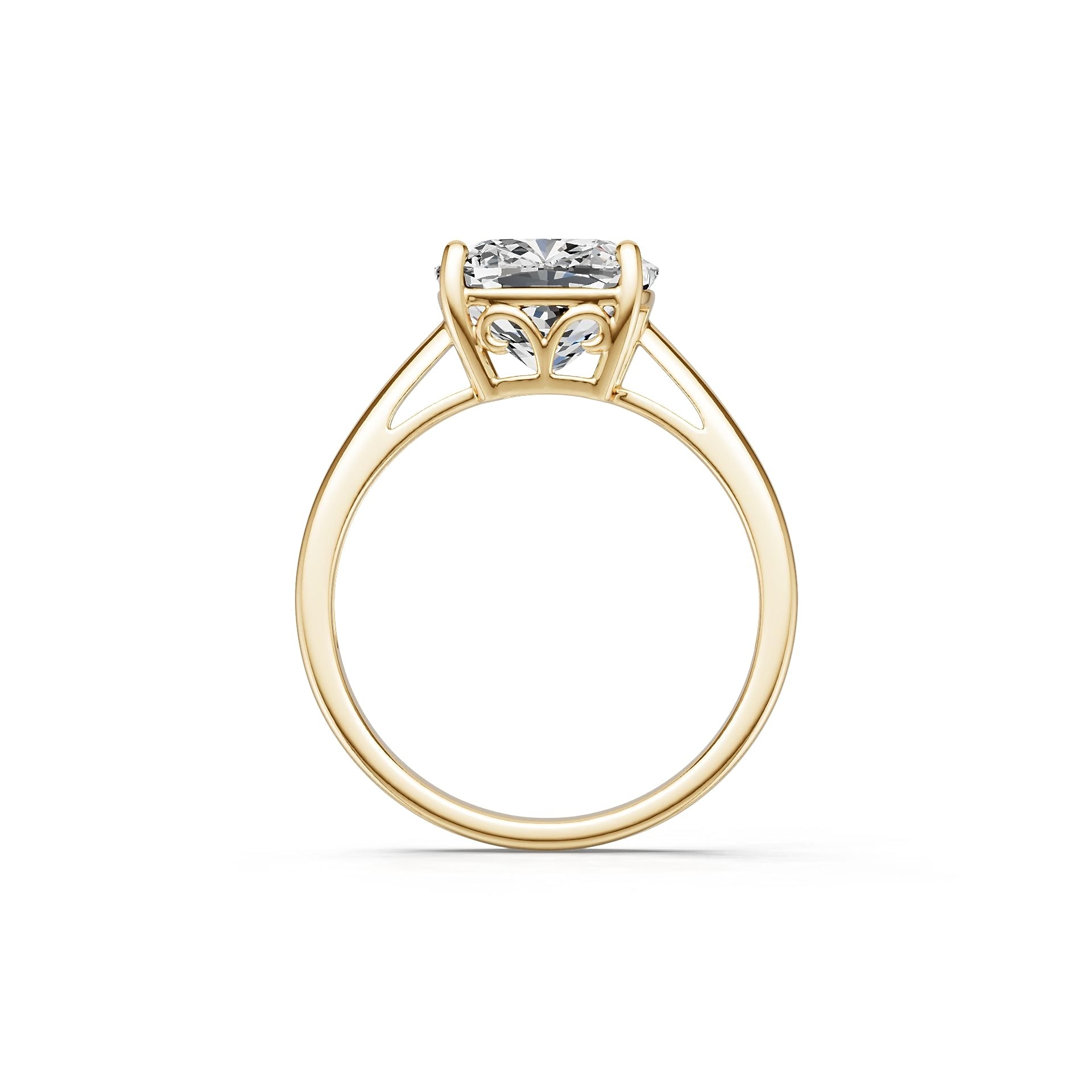 Platinum Semi Mount Ring Setting Cushion Cu 9x9mm Diamond Accent Syz Jewelry