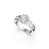 Sterling Zilver Semi Mount Ring Setting Rond RD 8x8mm