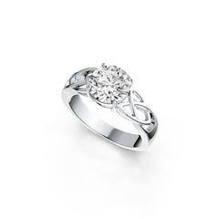 Sterling Silver Semi Mount Ring Setting Round RD 8x8mm Celtic Knot