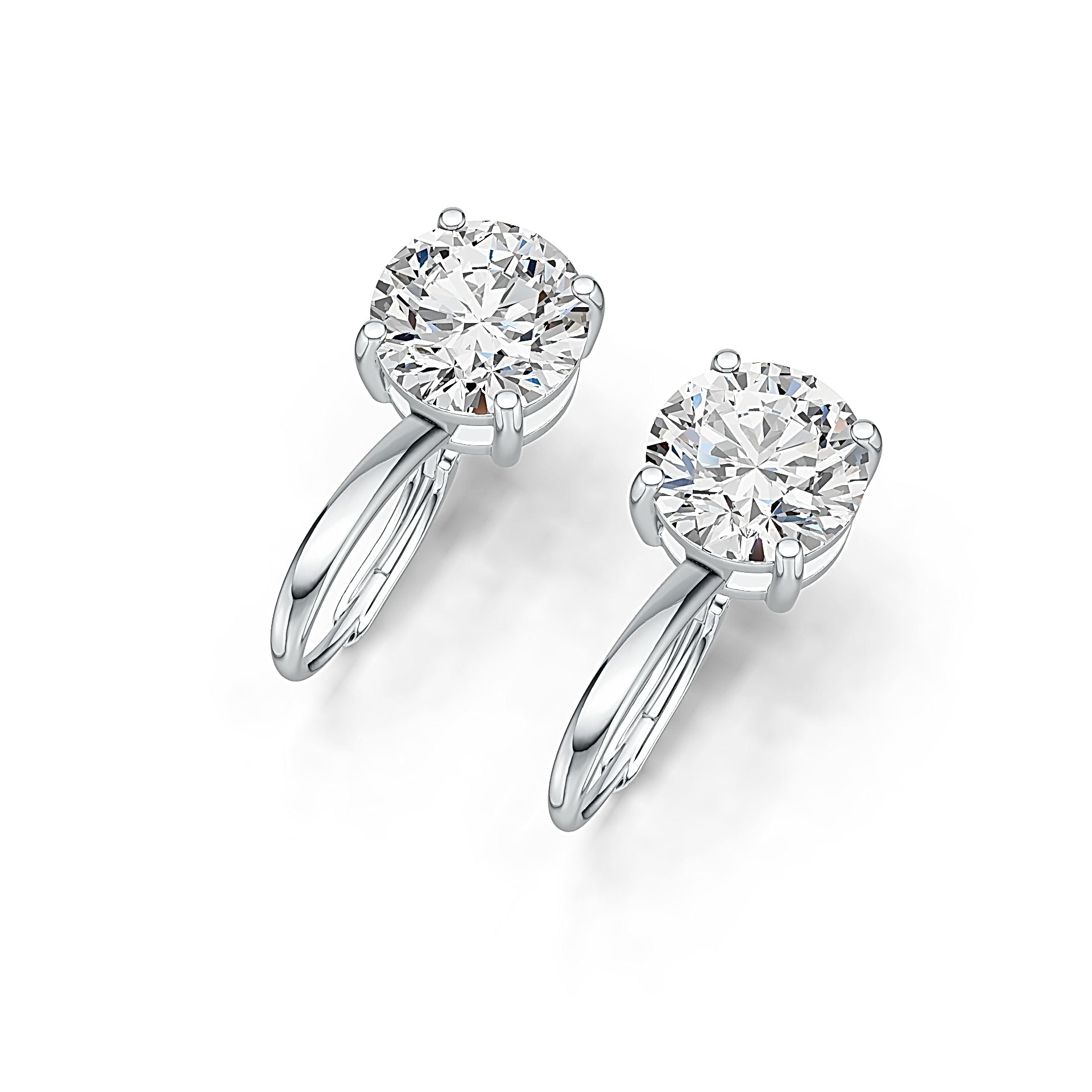 Sterling Silver Semi Mount Earrings Setting Round RD 10.5x10.5mm Syzjewelry