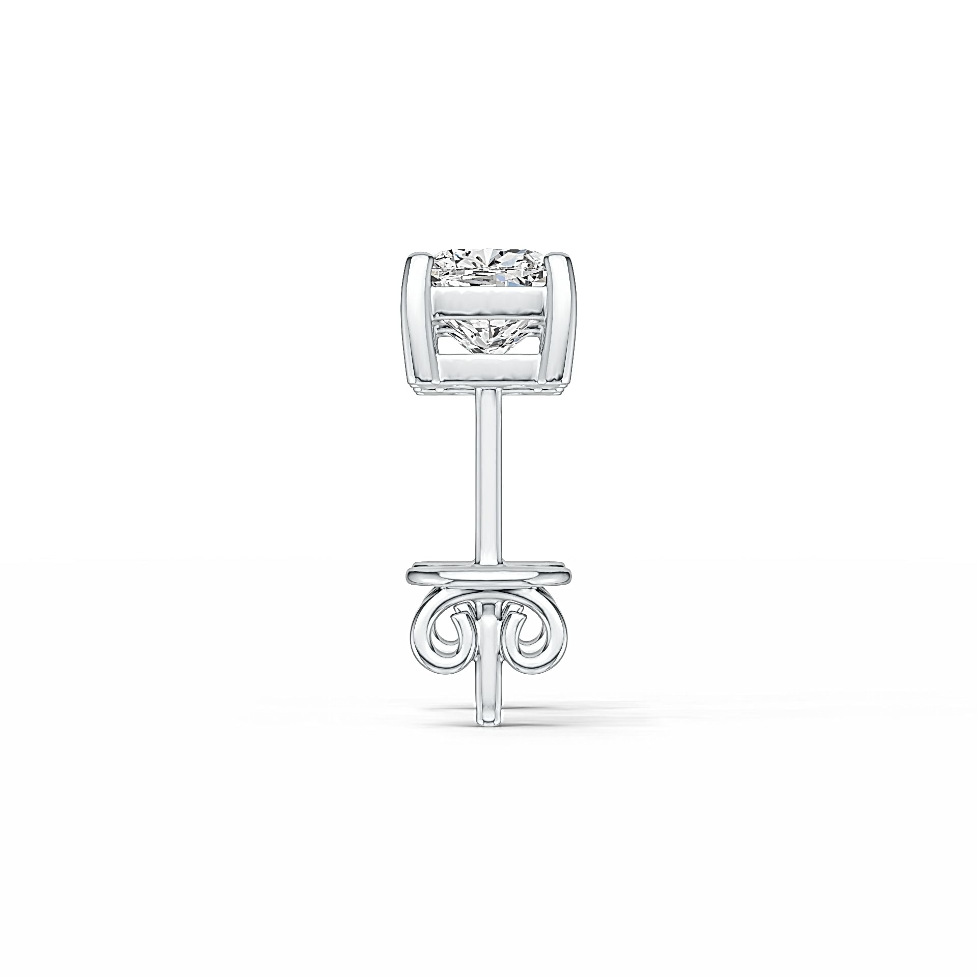 10K Gold Semi Mount Earrings Setting Round RD 5x5mm DHJ
