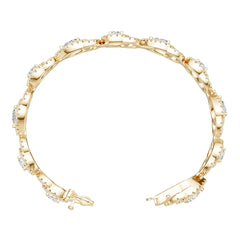 18K Gold Semi Mount Bracelet Setting Pear Pe 7x5mm Diamond Accent Syz Jewelry