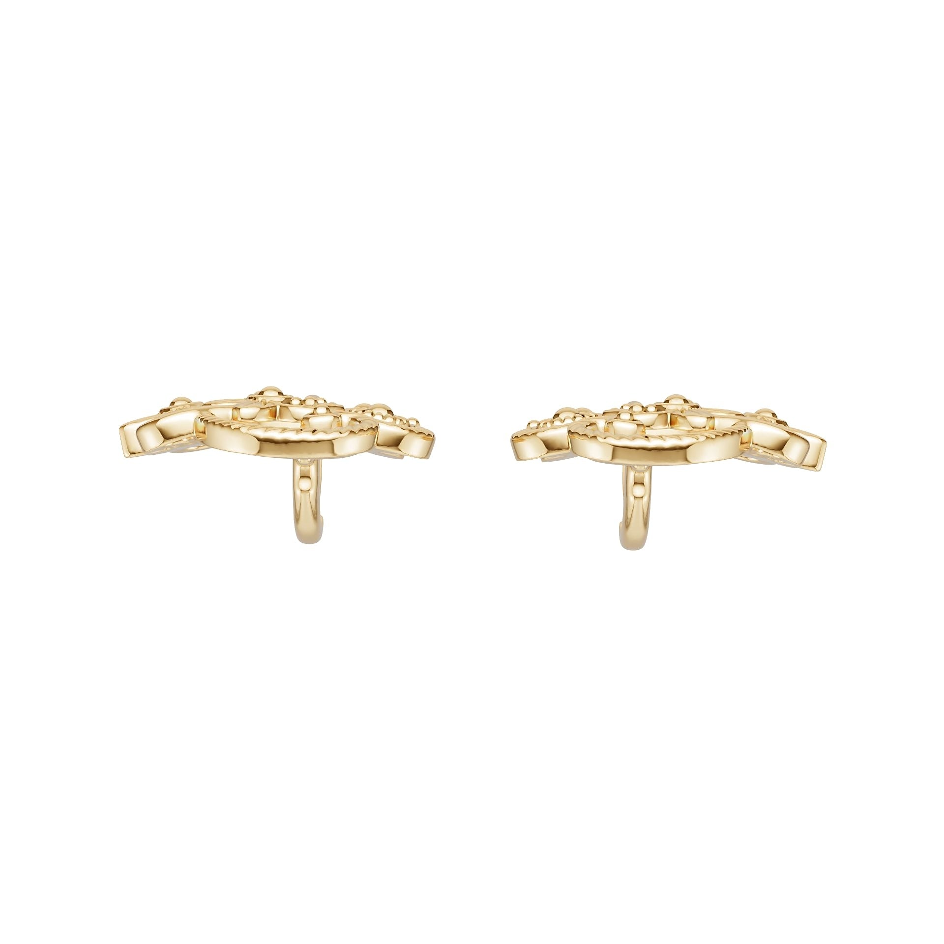 18K Gold Semi Mount Earrings Setting Round Ro 6x6mm Syz Jewelry