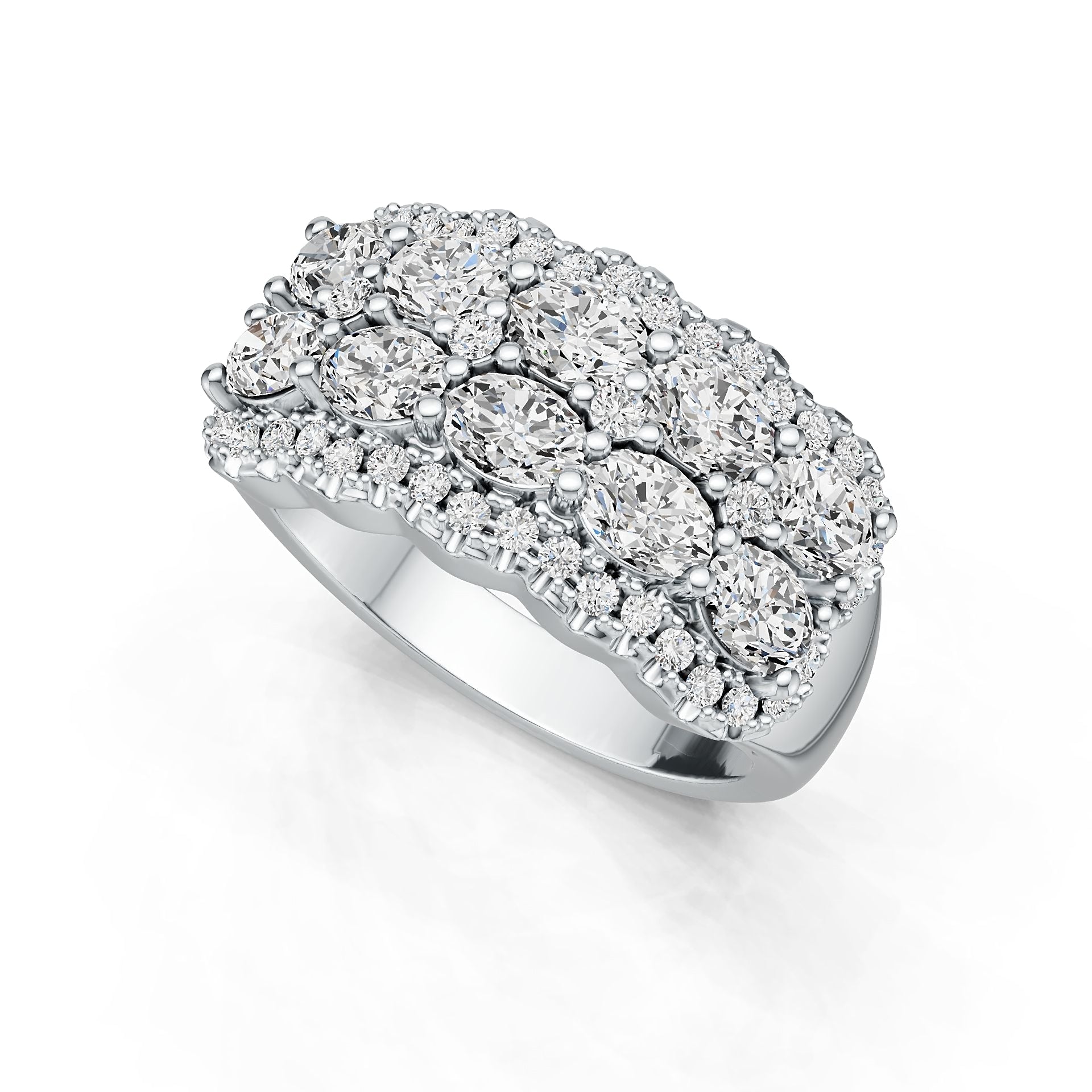 Sterling Silver Semi Mount Ring Setting Oval OV 4X3mm DHJ