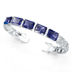 Platinum Semi Mount Bracelet Setting Emerald Em 13x10mm Syz Jewelry