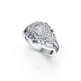 Sterling Silver Semi Mount Ring Setting Round RD 5x5mm DHJ