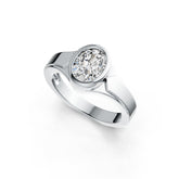 Sterling Silver Semi Mount Ring Setting Oval OV 8x6mm Cabochon Bezel Set Syzjewelry