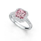 Sterling Silver Semi Mount Ring Setting Emerald OCT 7X7mm Halo Syzjewelry