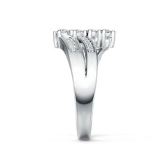 Platinum Semi Mount Ring Setting Oval OV 5x3mm Diamond Accent DHJ