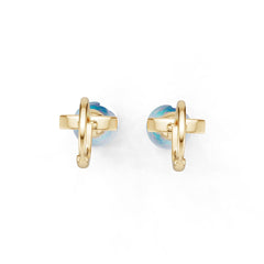 Platinum Semi Mount Earrings Setting Round Ro 18x7mm Syz Jewelry