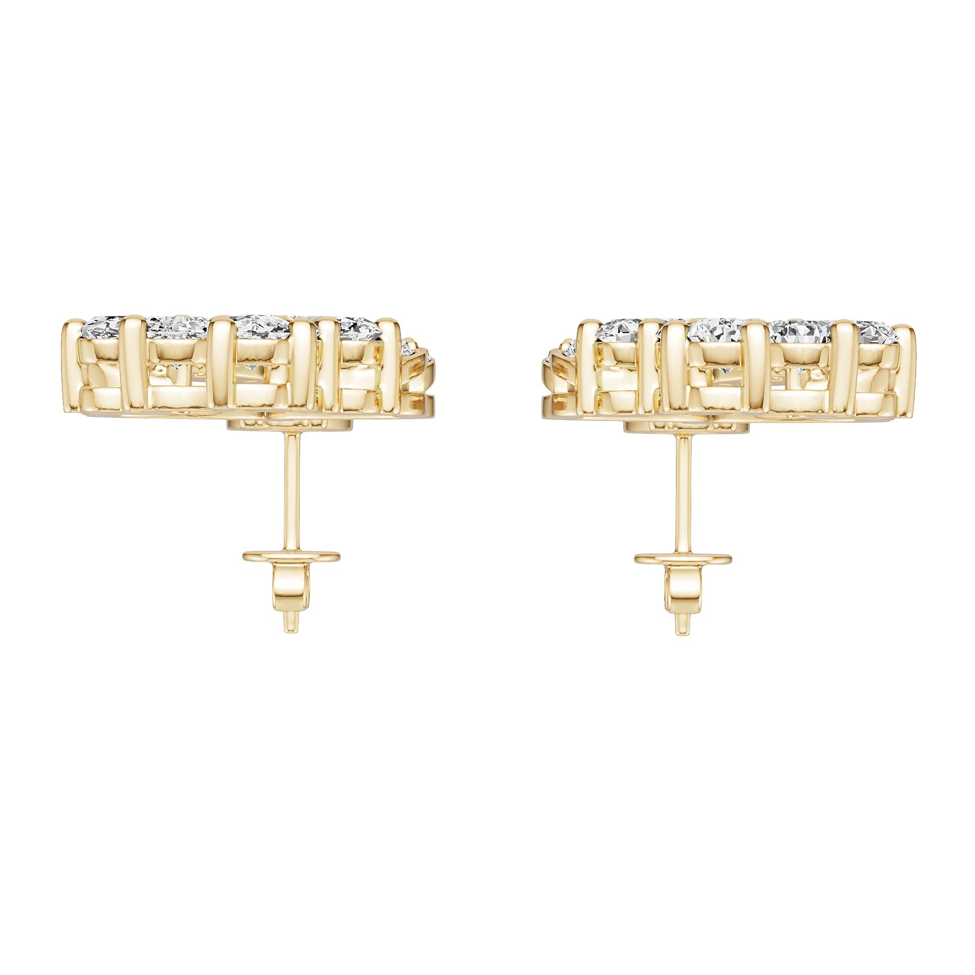 Platinum Semi Mount Earrings Setting Pear Pe 5x3mm Diamond Accent Syz Jewelry