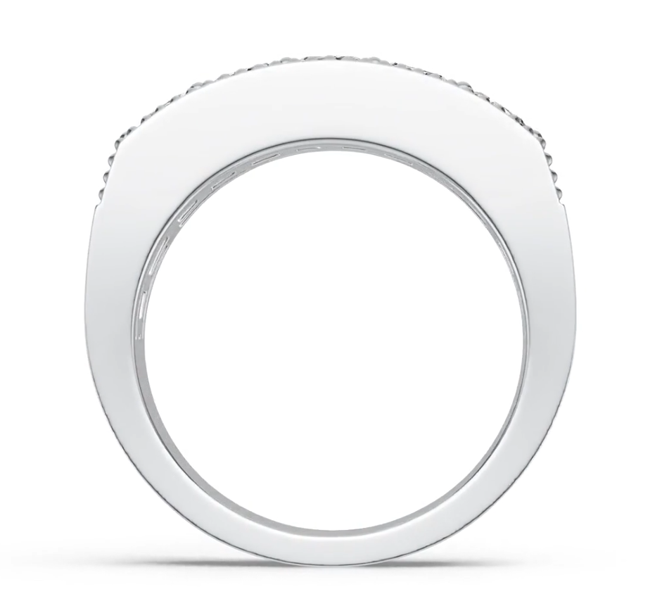 Sterling Silver Semi Mount Ring Setting Emerald OCT 4X4mm White Topaz M0018PJC14 Syzjewelry